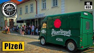 Walking Tour of Plzeň and Pilsner Urquell  Сzech Republic 4k HDR ASMR