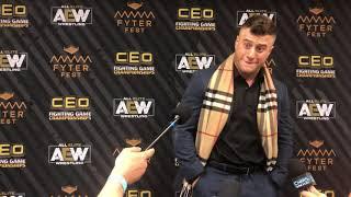 MJF insults the media at AEW Fyter Fest post-show press scrum