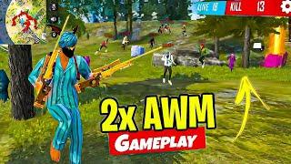 Omg  2x AWM  Mode ON! LAST CIRCLESOLO VS SQUAD - Free Fire Max