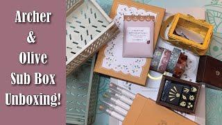 Archer Olive March Quarterly Subscription Box!