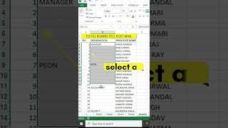 How to fill blank cell post wise #shorts #excel #exceltips #exceltrick #exceltutorial