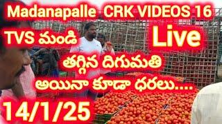 14/1/25 Madanapalle Tomato price today  మదనపల్లె టమోటా రేట్లు  #crkvideos16 #todaytomatorate