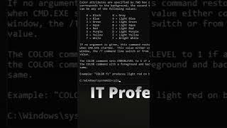 How to Change the Color in Command Prompt