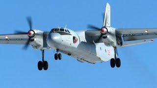 «ВОЕННЫЙ ТРАНСПОРТНИК» Ан-26 посадка и взлет в КОЛЬЦОВО