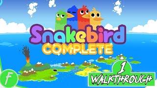 Snakebird Complete FULL WALKTHROUGH Gameplay HD (PC) | NO COMMENTARY | PART 1