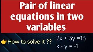 linear equations of two variables