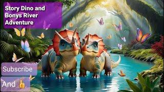 Story Dino and Bonys River Adventure#childrensstories#cartoon #animatedstories#Stories #for kids