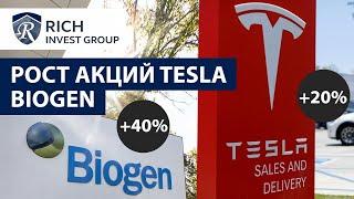 Рост акций Tesla на 20% / Акции Spotify отчет / Акции Biogen взлетели на 40%. Что произошло?