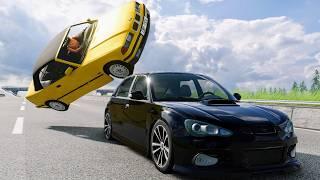 High Speed Traffic Car Crashes #233 - BeamNG Drive | CrashBoomPunk