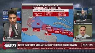 #HurricaneBeryl track update: Category 5 storm moves through the Caribbean | Tracking the Tropics