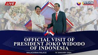 Arrival Honors for President Joko Widodo of Indonesia 01/10/2024