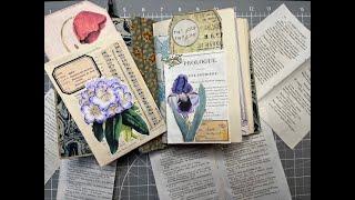 Use Your Book Page Stash - Easy Pocket Flips From Double Book Pages