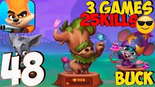 Zooba: Zoo Battle Arena - Gameplay Walkthrough Part 48 - BUCK 3 GAMES 25 kills(iOS, Android)