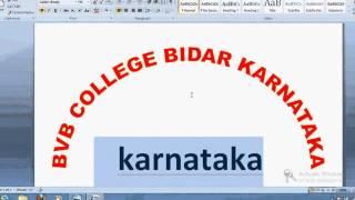 how to write arc shape circular curve text in ms word or photoshop