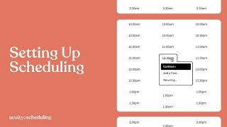 Setting Up Scheduling | Acuity Scheduling