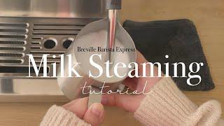 Milk steaming (using full fat milk) with Breville Barista Express for Latte art |Steam or Froth |