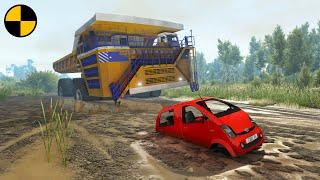 Cars vs Swamp Mud  BeamNG.Drive