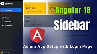 How to setup Admin Application in Angular | Side Bar in Angular