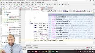 38 Android Kotlin  WidgetsApp  Create Custom Toast LayoutInflater, ImageResource, Gravity