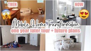  *THEN VS NOW*  FIXER UPPER DOUBLE WIDE MOBILE HOME TOUR! \\ before & after the makeovers!