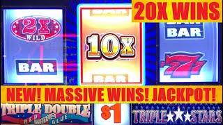 Massive wins! JACKPOT HANDPAY on this new 10x Jackpot Wild Liberty slot machine! Multiple 20x Wins!
