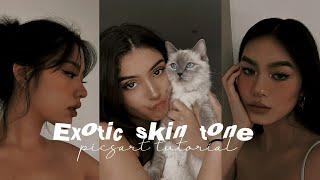 Exotic skin tone filter  | picsart tutorial | aesthetic edit