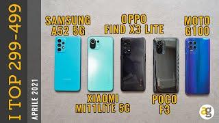 I MIGLIORI SMARTPHONE tra 299 e 499 euro. GALAXY A52, XIAOMI Mi11 lite, POCO F3, X3 lite, MOTO G100