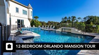 Take a tour of this stunning 12-bedroom Orlando mansion near Disney World!