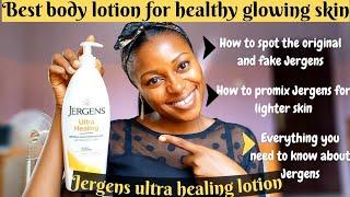 Best body lotion for a healthy glowing even skin: Jergens ultra healing body lotion, dry skin lotion