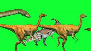 The Great Dinosaur Migration: A Green Screen Adventure|Dinosaur stampede green screen