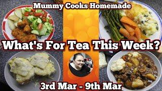 What's for tea this week? (3rd Mar - 9th Mar) 2025