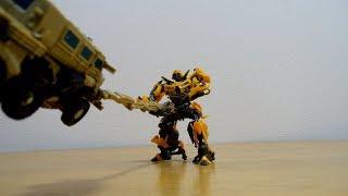 Transformers  Stop Motion  /  Bumblebee  vs  Bonecrusher