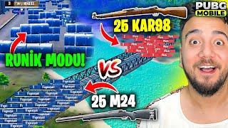 EN SEVİLEN RÜNİK MOD GERİ GELDİ 25 KAR98 vs 25 M24! PUBG Mobile Ordu Savaşları