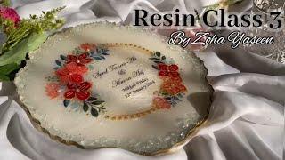 Full Tutorial of RESIN ARTWORK | Resin Art Course Class3|How To Make Resin Plaque With Stickerssheet