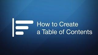 How to Create a Table of Contents in PDF