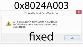 How to Fix the Windows Update Error Code 0x8024A003