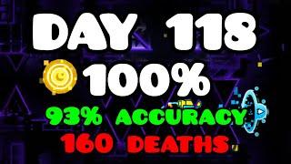 [Day 118] Aeternus 100% noclip run [93% accuracy, 160 deaths] // 376,861 attempts