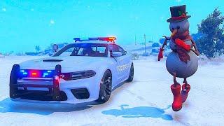 Snowmen Destroying Cops | GTA 5 RP