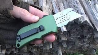 Automatic Box Cutter! Minzerus Auto OTF Utility Knife ($30) Review - CLICK!