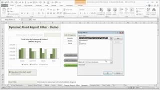 Dynamic Pivot Table Report Filters - Excel Tutorial