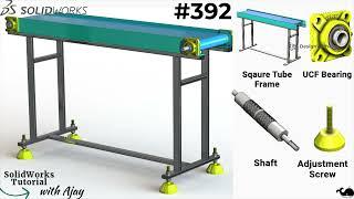 Step-by-Step Tutorial: Designing a Belt Conveyor in SolidWorks #392  #designwithajay@DesignWithAjay