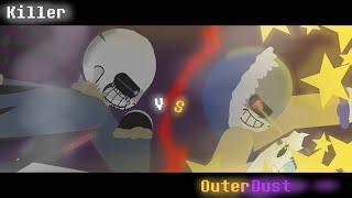 Killer Sans Vs OuterDust Sans ( Full Fight )