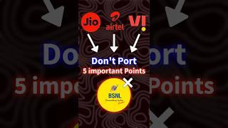 How to PORT to BSNL #shorts