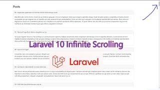 Laravel 10 Infinite Scrolling