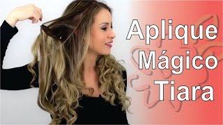 Aplique Mágico Tiara com Fio Invisível e Tic Tac Cabelo Humano - Novidade Cia da Mulher