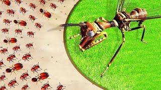 NEW Fire Ant Army vs HUGE BOSS FROG! | Empires of the Undergrowth
