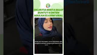 Selebgram Oklin Fia Diperiksa Polisi Buntut Konten Makan Es Krim Viral, Sampaikan Permintaan Maaf