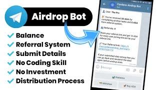 How to Create Airdrop Bot on Telegram? Full Process + Token Distribution Process Explaied | FREE