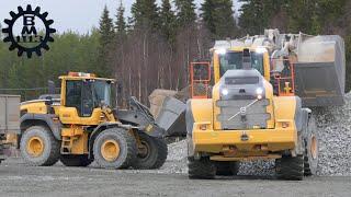 From rock to road with three Volvo Loaders L260H & L120H and L70H