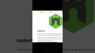 Nodemon Npm Package 3 #coding  #programmer  #javascript  #technology  #code